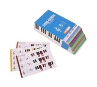 SageFurned Lot de 120 cartes d'accord de piano à code couleur avec diagramme à 88 touches, aide à l'apprentissage de la théorie musicale, boîte cadeau idéale pour les étudiants, les enseignants, les