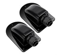 SageFurned Lot de 2 passe-câbles IP68 ABS pour toit solaire pour camping-car pour caravane, bateau, passage de toit résistant aux intempéries, facile à installer, noir