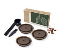 SageFurned Lot de 3 couvercles réutilisables en silicone pour capsules rechargeables VertuoLine, compatibles avec les machines Nespresso VertuoLine
