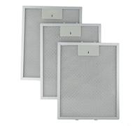 SageFurned Lot de 3 filtres en aluminium pour hotte aspirante en maille métallique - 310 x 250 x 9 mm - Filtre de rechange pour la circulation de l'air - 5 couches - Facile à installer