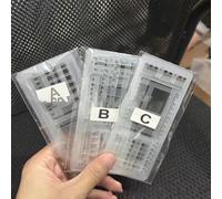 SageFurned Lot de 3 pochoirs flexibles en ABS avec rectangles et modèles de cases à cocher pour grille de points de 5 mm et suivi