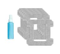 SageFurned Lot de 6 tampons de nettoyage lavables en microfibre pour robots de nettoyage de vitres ECOVACS Winbot W1, W1 Pro, W2, W2 Pro, gris, 25,5 x 25,5 cm