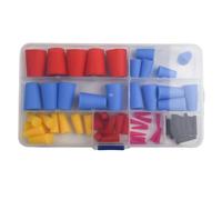 SageFurned Lot de 60 cônes de masquage en poudre de silicone haute température pour accessoires de voiture (60 pièces en caoutchouc de silicone haute température, kit d'assortiment de cônes en