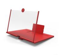 SageFurned Loupe d'écran de téléphone portable de 30,5 cm, support pliable portable pour agrandir l'écran de téléphone 3D pour tous les smartphones (55,9 x 41,6 x 20,3 cm, rouge)