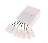 SageFurned Lumières LED Télécommande Sans Soudure Boîte Contrôleur 4 Voies Variateur de Chaîne LED 8 Modes Scintillement Ruban LED Bande Lumières Sans Soudure Variateur pour Bande Lumineuse LED