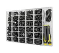 SageFurned O-Ring Kit de Joint d'étanchéité pour Voiture Climatiseur Hydraulique Caoutchouc Nitrile 4-50mm 1540 Pièces avec 4 Outils
