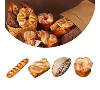 SageFurned Pain artificiel réaliste en polyuréthane, simulation de pain français, modèle pour décoration, accessoires photo, cours de pâtisserie, affichage 16 x 10 x 8,5 cm