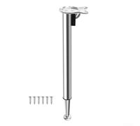 SageFurned Pied de table pliable réglable 710-1200 mm en acier inoxydable robuste avec boutons de verrouillage pour caravane, bateau, yacht, camping-car, cuisine - Noir