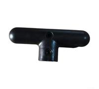 SageFurned Poignée de poussée de chariot de camping 13 x 5,5 cm, poignée ergonomique en plastique pour chariot, bagages, pièce de rechange pour la pêche en plein air, le shopping, noir