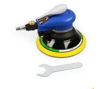 SageFurned Polisseuse pneumatique de 150 mm, pour polir et meuler les automobiles, ponceuse orbitale aléatoire, ponceuse orbitale pneumatique avec papier de verre (avec aspirateur)