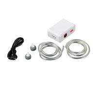 SageFurned Pompe à air silencieuse pour aquarium et pêche en plein air avec double sortie, débit réglable, faible consommation d'énergie, compatible avec les pierres à air et tuyaux - 1 jeu