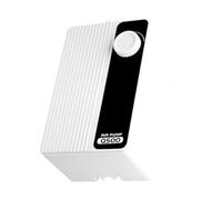 SageFurned Pompe à oxygène pour aquarium, aérateur ultra silencieux avec débit réglable de 0 à 4 l/min, double coque insonorisée et moteur en cuivre pour la pisciculture domestique, noir + blanc