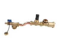 SageFurned Raccord de tuyau de soupape de dérivation de pression différentielle en laiton pour collecteur de chauffage au sol Vanne de pression différentielle avec ventilation automatique pour