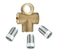 SageFurned Raccords de tuyau de frein UNF 24 utiles avec 3 écrous mâles 3/8" accessoires, raccords 3 voies pièces de rechange courtes (écrous mâles)