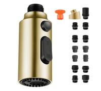SageFurned Robinet de cuisine en ABS - Tête extractible - Buse de pulvérisation à 3 fonctions - Jet haute pression - Pour évier - Avec 14 ports - Noir