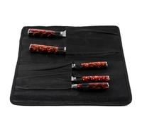 SageFurned Sac à couteaux de chef noir avec 5 poches, sac de rangement portable en nylon Oxford pour couteaux de cuisine et outils culinaires