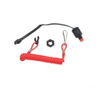SageFurned Serrure d'allumage en métal pour moteur de bateau 4 temps | Arrêt instantané du moteur, laisse de sécurité incluse, pour moteurs de 8 à 300 cv, design durable