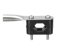 SageFurned Support de mât de drapeau en acier inoxydable 304 pour rail de bateau - 39 cm - Pince pour yacht
