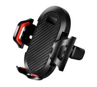 SageFurned Support de téléphone à clip pour grille d'aération de voiture, rotation à 360 degrés, avec bras de serrage en caoutchouc antidérapant et silicone, compatible avec la navigation smartphone