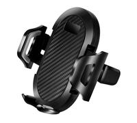SageFurned Support de téléphone portable à clip pour grille d'aération de voiture - Rotation à 360 degrés - Caoutchouc antidérapant et poignée en silicone - Compatible avec la plupart des véhicules