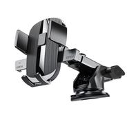 SageFurned Support de téléphone voiture avec ventouse et grille d'aération, rotation à 360°, poignée en caoutchouc antidérapant pour une conduite sûre, compatible avec la plupart des smartphones, noir