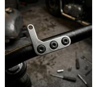 SageFurned Support d'interrupteur de moto 16 mm en acier inoxydable Interrupteur à bascule Montage pour lumière et pour guidon de klaxon Argenté (G gauche)
