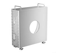 SageFurned Support vertical en aluminium pour ordinateur portable Mac pour mini - Support de bureau stable avec circulation de l'air - Argenté
