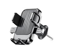 SageFurned Support Voiture Téléphone avec Bras Solide pour Grille d'Air Rotation 360 Degrés Grip Caoutchouc Antidérapant Compatible avec la plupart des Smartphones Noir