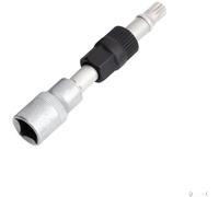 SageFurned T50/M10 Clé à douille de poulie d'alternateur avec 33 dents pour réparation automobile, entraînement 1/2", acier au chrome vanadium, noir et argent (M10)