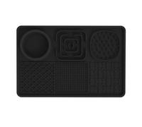 SageFurned Tapis à lécher pour animaux de compagnie avec ventouse antidérapante, set de table en silicone pour chiens et chats, facile à nettoyer, bleu