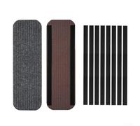 SageFurned Tapis antidérapant pour marches Lippert et MORrydes Steps, tapis d'entrée extérieur résistant aux intempéries avec texture côtelée et dos en caoutchouc robuste, 49,5 x 19 cm, noir (style B
