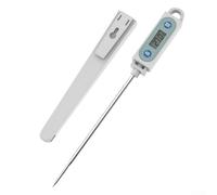 SageFurned Thermomètre numérique alimentaire pour pâtisserie, grillades et brassage rapide pour sonde de réponse avec écran LCD en degrés Celsius et Fahrenheit, 315 mm, noir (blanc)