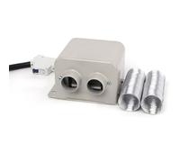 SageFurned Ventilateur de chauffage de voiture 12 V 400 W pour dégivrage et désembuage rapides, dégivreur de pare-brise portable avec deux sorties d'air pour camion et véhicule, blanc