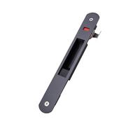 SageFurned Verrou à crochet simple en alliage de zinc pour portes coulissantes de balcon en verre, boulon de 198 x 28 mm avec vis, compatible avec portes de terrasse et portes à tirer, noir/blanc