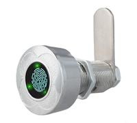 SageFurned Verrou intelligent à empreintes digitales en alliage de zinc rechargeable USB 0,5 s pour armoire, bureau, sécurité à domicile, noir, 20 mm (30 mm, argent)