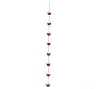 SageFurned Villa Rose Chaînes de pluie en fer 225 cm avec 8 tasses à roses décoratives résistantes aux intempéries Finition galvanisée pour jardin terrasse extérieur