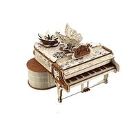 SAGELSHN Boîte À Musique Créative for Piano, Phonographe en Bois Fait La Main, Connexion Bluetooth