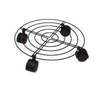 SAGELSHN Porte Plante A roulettes Support De Pot Fleur Chariot Plante en Mobile Rond Noir Fer Ensemble D'outils D'intérieur Et D'extérieur Robuste Multifonctionnel(Ordinary Wheel)