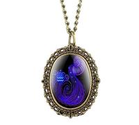 SAGELSHN Vintage Montre De Poche Montre De Poche Douze Constellations Thème Quartz Montres Pendentif Dame Collier Montre Gousset Papa(L)