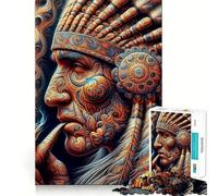 Sagesse ancestrale dévoilée Puzzle de 1000 pièces Jeu de réflexion Découpe de Haute précision Passe-Temps Fascinant pour Les Moments de détente (50x75cm)