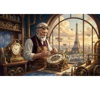 Sagesse de l'ère de la Vapeur Puzzle 1000 Pièces Adultes Et Enfants,Dès 14 Ans,Déco Murale,Défi,Jeu Éducatif,Premium,Carton, Anti-Stress,Détente,Casse-tête 70x50cm