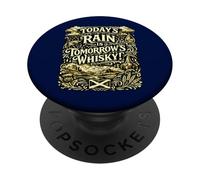 Sagesse de Vie écossaise sur la Pluie et Le Whisky PopSockets PopGrip Adhésif