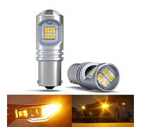 SageSunny 1156 Ba15s Ampoule LED Ambre 10-30V 3000K P21W 7506 1141 1003 1073 LED Anti erreur pour les Feux de recul Feux Arrière, Clignotants, Feux Rv (2 pièces)