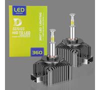 SageSunny Ampoule D1S Led 55W 360 ° Emittant 6000k Blanche Conversion Kit for Phare de voiture, lot de 2-24 Mois Garantie