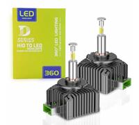 SageSunny Ampoule D3S Led 360 ° Emittant 6000k Blanche 110W Conversion Kit for Phare de voiture, lot de 2-24 Mois Garantie