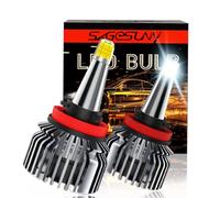 SageSunny Ampoule H11 LED 360°emittant anti erreur 72w 20000lm, + 600% de luminosité, blanc froid 6000K h8 h9 phare kit de conversion universel pour voiture, lot de 2