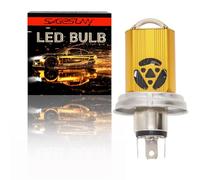 SageSunny Ampoule p45t r2 led moto, AC/DC 8-80V 6000K Blanc h5 phare avec projecteur lentille pour Elairage de Moto,Voiture,Quad ou Scooter - 35W 3500lm - Garantie 18 Mois