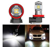 SageSunny H11 H8 H9 LED ampoule antibrouillard DC 10-30V 6000K xénon blanc remplacement super lumineux pour feux de jour de voiture DRL ou ampoule halogène antibrouillard (2 pièces)