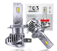 SageSunny H7 LED Ampoules Anti Erreur 70W 10000LM Feux de Croisement ou Route 300% Super Luminosité 6000K Blanche Phare de Vehicules, Plug & Play, Lot de 2, Garantie 18 Mois