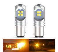 SageSunny P21/5W BAY15D 1157 Ampoule LED Ambre Jaune Super Lumineux 12SMD 3030 Puces Canbus Sans Erreur LED Clignotant Feu de recul Feu arrière DC 10-30V (2 pièces)